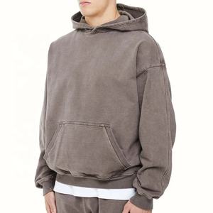 Sudadera con capucha unisex de calidad superior al por mayor, Jersey a granel lavado con ácido verde, ropa de entrenamiento, sudaderas con capucha de gran tamaño, pantalones de chándal de otoño - Product Image 5
