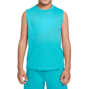 Haut d'entraînement sans manches pour garçons, léger, respirant, séchage rapide, tricoté, 100% coton, vêtements de sport, chemise de sport, fitness, course à pied, salle de sport - Product Image 1