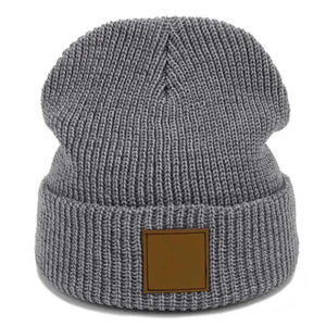 Salve Impex Own Branded High Quality Classic Grey Solid Plain Color Beanie Gorras deportivas Material de punto Gorras de béisbol baratas - Product Image 2
