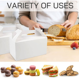 Eco-Friendly DIY <b>White</b> <b>Cardboard</b> Craft <b>Box</b> Packaging Custom Picnic Party Birthday Gift Sandwich <b>Box</b> Wholesale Price - Product Image 2