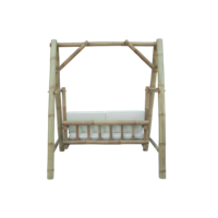 Balançoire traditionnelle en bambou moderne avec bois de rotin suspendu meubles de patio intérieur extérieur pour jardin Villa balançoires de patio