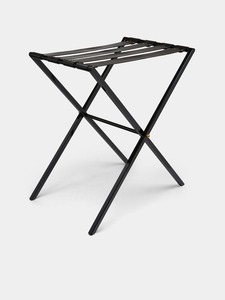 Porte-bagages en acier inoxydable à finition polie avec un aspect minimaliste adapté aux appartements urbains et aux hôtels de charme - Product Image 3