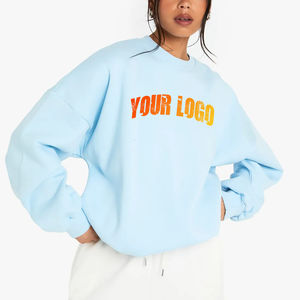 Service OEM/ODM – Vêtements streetwear pour femmes en polyester/coton, imprimés sur mesure, anti-boulochage, anti-plis, couleur unie, coupe oversize - Product Image 1