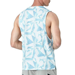 Camisetas sin mangas para hombre, diseño personalizado, sublimación, secado rápido sin costuras, Fitness, deportes, correr, camisetas sin mangas para hombre a la venta a bajo precio - Product Image 6