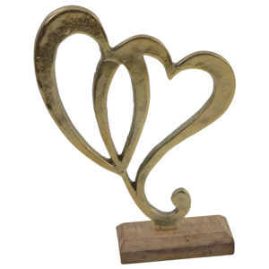 Best Arrive Gold Plated <b>Heart</b> Christmas <b>Decoration</b> Design Colored Gold <b>Heart</b> Aluminium Design <b>Heart</b> for Festive Decor - Product Image 4