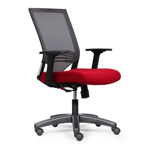 HOM1008-03 Chaise de bureau ergonomique pivotante au design minimaliste avec hauteur réglable et appui-tête, dossier en maille et base en plastique - Product Image 1