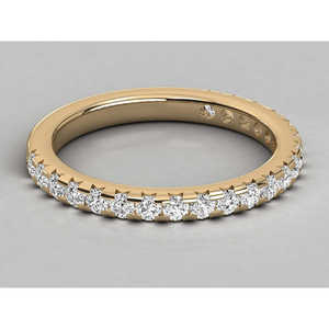 Anillo Brillante de Oro de 9K para Mujer con Diamante Cultivado en Laboratorio de Corte Redondo Estilo Solitario - Product Image 2