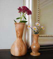 Nouvelle conception Vase à fleurs ensemble de 2 pour la maison hôtel et mariage couleur marron Table en bois décoratif vase à fleurs accessoires de décoration pour la maison - Product Image 6