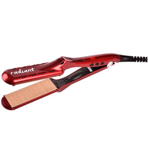 เครื่องหนีบผม Silk Pro Iron Radiant Professional ขนาด 35 มม. แผ่นเซรามิก แรงดันไฟฟ้าคู่ ปล่อยประจุลบ ใช้ได้กับรถบ้าน สีแดง - Product Image 1