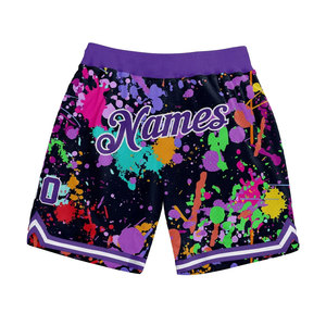 Pantalones cortos de baloncesto cómodos y relajados para todos los días para un estilo de vida activo Pantalones cortos de baloncesto de malla holgados transpirables - Product Image 4