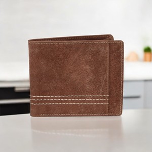 Cartera de Cuero Genuino Crazy Horse Vintage, Diseño Personalizado, Billetera Bifold para Tarjetas y Dinero - Product Image 3