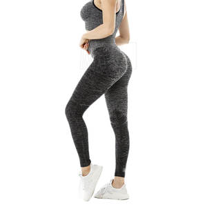 Service OEM – Ensemble de yoga professionnel durable pour femme, 2 pièces, sans manches, respirant, séchage rapide, taille élastique, couleur unie – En promotion - Product Image 2