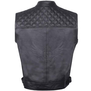 2024 gilet en cuir respirant à la mode conception supérieure personnalisée avec décoration de poche imprimer bonne qualité sans manches vêtements d'hiver - Product Image 6