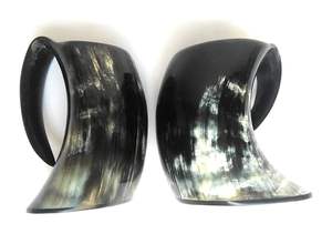 Auténtico 550ml/600ml pulido edad vikinga Natural beber cuerno jarra hecha a mano Animal náutico taza para café Navidad - Product Image 5