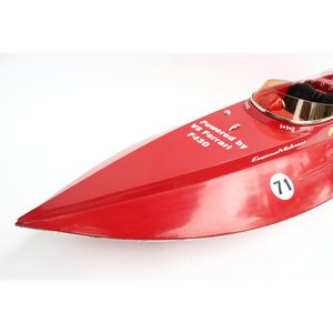 FERRARII F430, modelo de exhibición de lancha de madera, pintado náutico clásico hecho a mano para decoración del hogar - Product Image 6