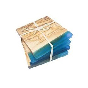 High Quality Set Factory Supply Acacia Coasters With <b>Holder</b> Drink Tea Custom Coasters Shape and Size at Star Crafts India - Product Image 2