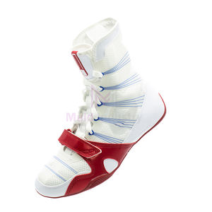 Factory Supplier Customized Boxing <b>Shoes</b> OEM Brand New Boxing <b>Shoes</b> for Men Make Your Own Logo <b>Red</b>/White Wrestling <b>Shoes</b> - Product Image 4