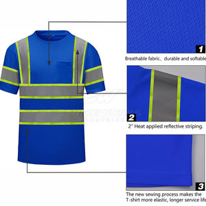 เสื้อทำงานผ้าโพลีเอสเตอร์ทนทาน ระบายอากาศได้ดี มองเห็นได้ชัดเจน เหมาะสำหรับผู้ชาย ใช้ในงานอุตสาหกรรม ปลอดภัย ทนทาน ใช้ได้ทุกวัน - Product Image 6