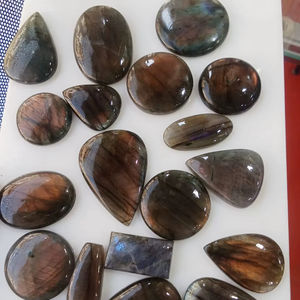 Labradorite bleue de qualité AAA en vrac, cabochon multi-flashy, pierre précieuse en vrac pour bijoux à prix de gros, labradorite - Product Image 1