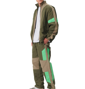 Conjunto de Dos Piezas Personalizable al por Mayor para Hombre, Chaqueta Cortavientos Oversize con Bloques de Color y Chándal de Nailon, Tallas Grandes, para Invierno 2026 - Product Image 2
