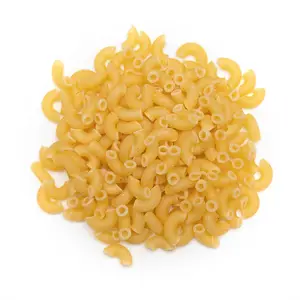 Verkaufsgüter gelbe farbe und C-förmige getrocknete elbow-macaroni-nuss italienische gomiti-nuss hoch nahrungsstarke vegane elbow-macaroni