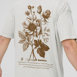 Venta caliente transpirable hombres piedra de gran tamaño oficial estampado Floral lavado camiseta Streetwear hombres camiseta hecha en fábrica hombres camisetas - Product Image 6
