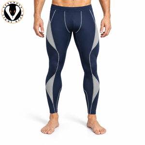 Les leggings d'entraînement pour hommes offrent un matériau durable, un confort respirant et une mobilité flexible pour le sport, la remise en forme et les entraînements réguliers. - Product Image 1