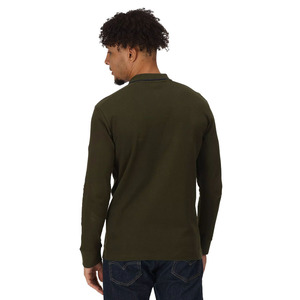 Top vente hommes café marron couleur manches longues coton Polo à vendre hommes t-shirts personnalisés à bas prix - Product Image 2