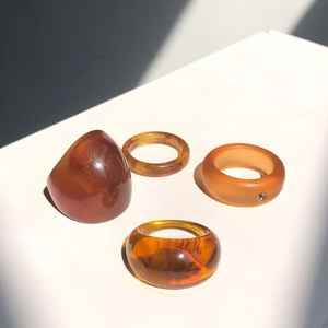 Anillos de dedo de resina de moda Premium tamaño 18 Mm alta calidad mejor pulido para hombres mujeres anillo de fiesta producto más vendido - Product Image 4