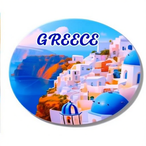 Ceramic Custom Designed Magnetic <b>Stickers</b> with Mediterranean Shape Design Handmade - Product Image 2