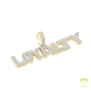 Hip Hop Bling diamante estilo rodio plateado plata Iced carta colgante encanto joyería hecha a mano - Product Image 3