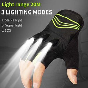 Venta al por mayor de Diseño Popular antideslizante Palma protectora Unisex medio dedo Racing Ciclismo-Guantes para la venta - Product Image 6