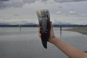 Cuerno para Beber Natural Vikingo de Alta Calidad Pulido Ecológico Diseño Animal de Cuerno de Búfalo - Product Image 4