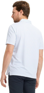 Camiseta de Polo de Golf Personalizada con Rayas, Cuello, Logotipo en la Manga, Botones, Secado Rápido, Elástica, Impresión por Sublimación, Fábrica VN - Product Image 6