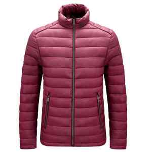 High Quality Custom <b>Men's</b> Winter Puffer <b>Jacket</b> <b>Smart</b> <b>Casual</b> Style Solid Pattern Water-Proof Bubble Coat Front Zipper Closure - Product Image 4
