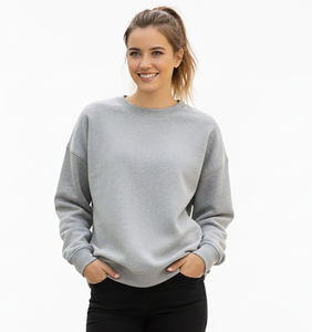 Sweatshirts d'hiver pour femmes de haute qualité sur mesure, 100% coton, uni, respirant, imprimé, tricoté, confectionné avec précision, confortable - Product Image 1