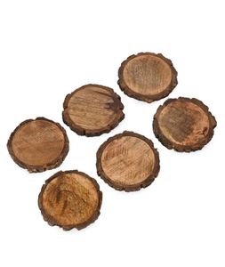 Tranches de bois pour artisanat artisanat en bois non fini ronds en bois naturel avec écorce pour centres de table de mariage sous-verres de Table rustique - Product Image 3