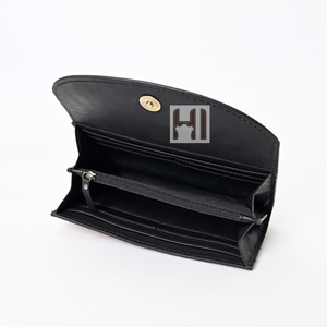 Luxury Vintage Style Women's <b>Genuine</b> Cowhide <b>Leather</b> Trifold <b>Wallet</b> Floral Tassel Custom OEM RFID Long Tooling Carving Features - Product Image 4