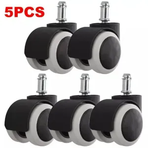 5PCS 50mm Twin Office Chair Seat Replacement Spare Double Castor/Caster Wheels