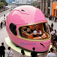 Usine vente chaude casque voiture-restaurant café personnalisé en plein air grand kiosque de vente en plein air voiture-restaurant commerciale