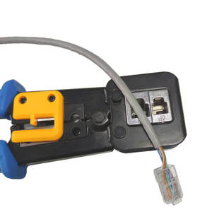 Soft Grip Plastic, ABS, Steel cat5e cat6 <b>Rj45</b> Pass Through <b>Crimping</b> <b>Tool</b> - Product Image 5