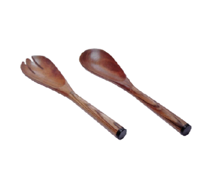 Juego de 2 Cucharas para Servir Mantequilla de Madera de Acacia y Resina, Estilo Vintage, Ecológico, Artesanía de Calidad India - Product Image 4