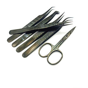 Pinzas de pestañas de volumen de diseño de mano antideslizante de alta calidad caja profesional puntiaguda embalaje Etiqueta Privada para extensión de pestañas - Product Image 2