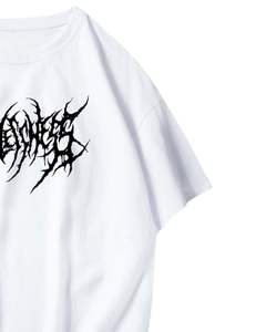 T-shirt surdimensionné personnalisé pour homme, imprimé graphique blanc, streetwear gothique, coton, manches courtes, été, décontracté, coupe ample, t-shirt tendance - Product Image 2