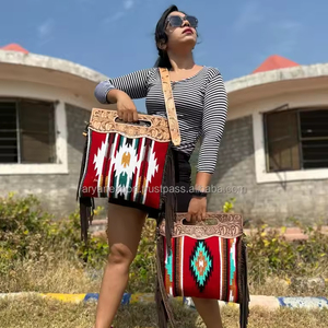 2025 Wholesale Hand Tooled Saddle <b>Blanket</b> Fringe Crossbody Bag for Women's High Quality Genuine Leather Concealed Carry Handbags - Product Image 4