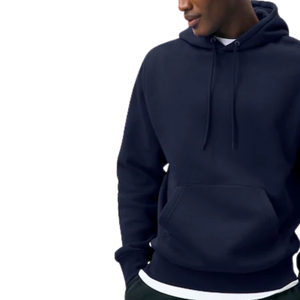 Sweat à capuche bleu marine pour homme, sweat à capuche en polaire doux pour l'hiver, vêtements de rue décontractés, confortable, mode quotidienne - Product Image 4