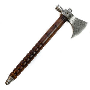 Hache en acier Damas, fabrication artisanale, motif en acier, outil professionnel de camping en plein air, avec manche en bois durable pour une utilisation en bushcraft - Product Image 1