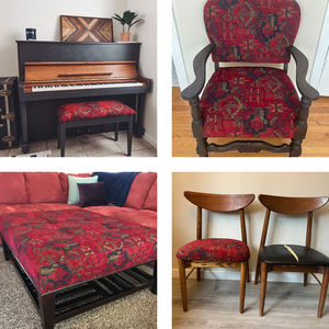 Tela de Tapicería Orgánica Transpirable con Revestimiento, Estilo Kilim Bohemio Tribal Suroeste Turco Navajo Marroquí Étnico, de Gran Peso, para el Hogar - Product Image 3