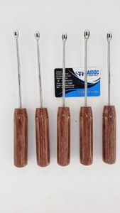 Curetas de hueso Halle, mango de fibra, instrumentos quirúrgicos ortopédicos, juego de 6 uds. - Product Image 2