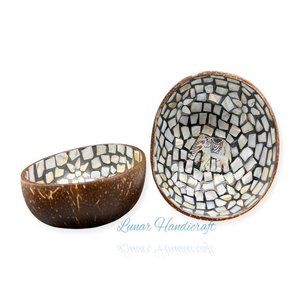 ชามเซรามิกเคลือบแลคเกอร์เป็นมิตรกับสิ่งแวดล้อมทรงกะลามะพร้าวออกแบบโลโก้ได้ตามต้องการ - Product Image 6